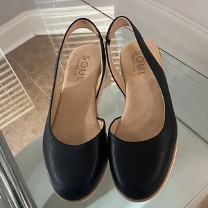 Naturalizer Black Slingback Flats